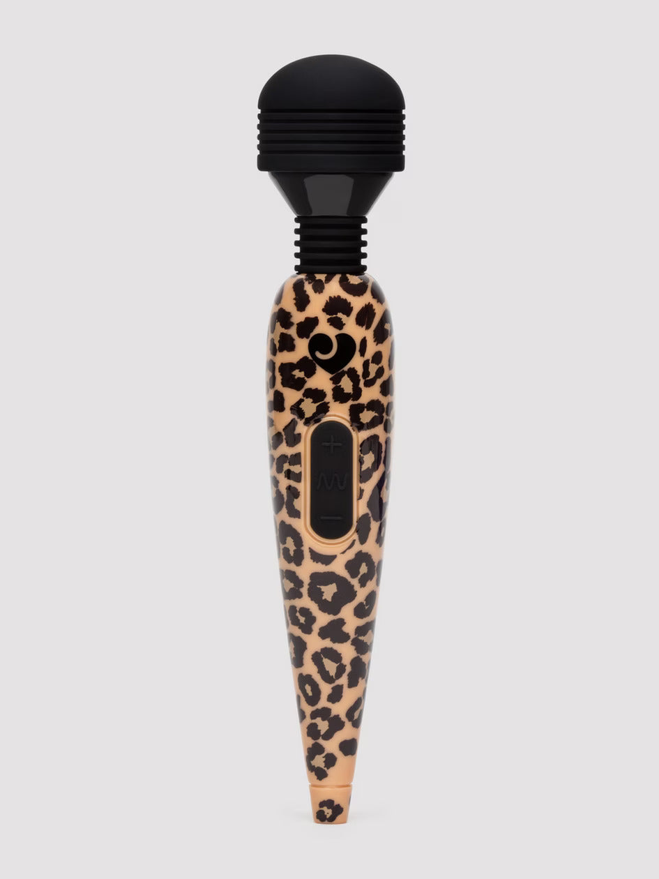 Deluxe Rechargeable Mini Leopard Massage Wand Vibrator