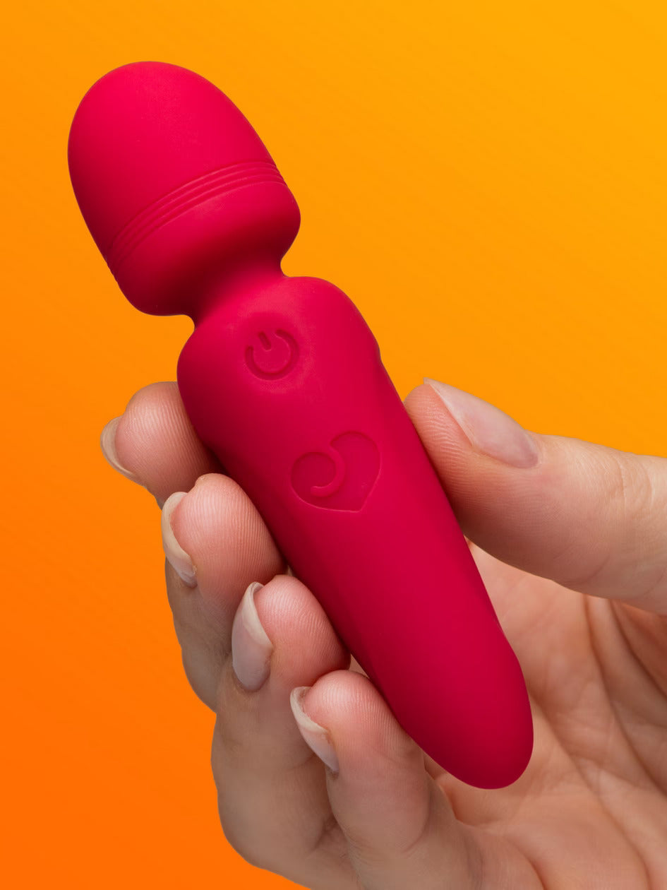 Red Silicone Mini Wand Vibrator