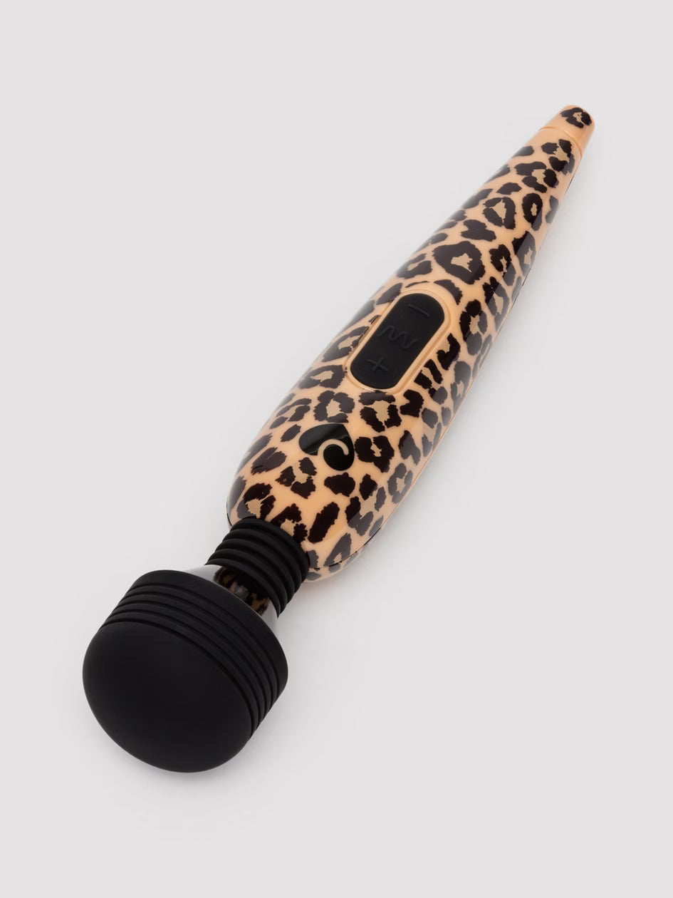 Deluxe Rechargeable Mini Leopard Massage Wand Vibrator